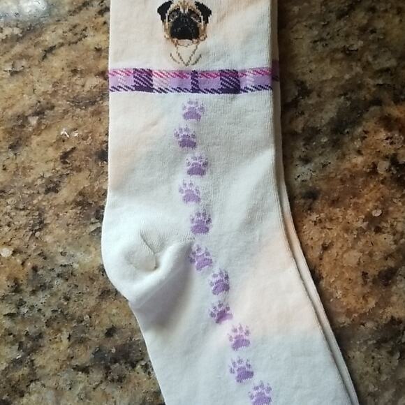Official AKC Ivory Pug Socks - Picture 3 of 7